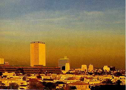 Luchtvervuiling boven Los Angeles.